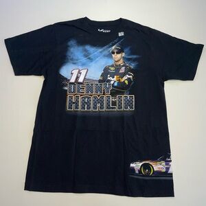 Vintage Denny Hamlin Chase FedEx NASCAR graphic racing t-shirt.